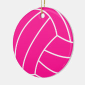 Hot-roze volleybal keramisch ornament (Links)