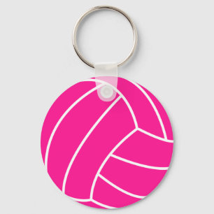 Hot-roze volleybal sleutelhanger