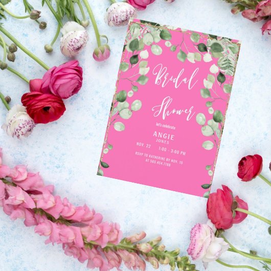 Hot-roze Vrijgezellenfeest Kaart