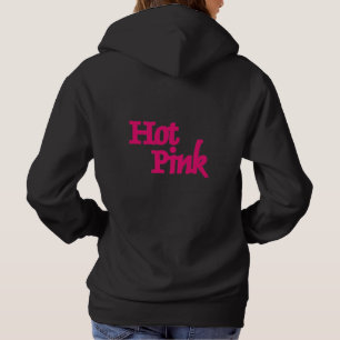 Hot-roze vrouwen met zwarte haarden hoodie