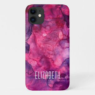Hot-roze Waterverf iPhone 11 Hoesje