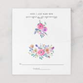 Hot-roze Waterverf Floral Wedding (Buitenkant ongevouwen)