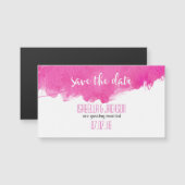 Hot-roze Waterverf Verf Splatter opslaan Datum (Voorkant / Achterkant)