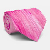 Hot Roze Witte Abstracte Kunst Moderne Trendy Neon Stropdas (Opgerold)