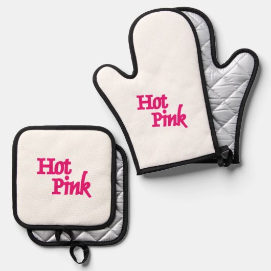 Hot Roze witte oven wanten pot houder sets Ovenwant & Pannenlap Set (Voorkant / Achterkant)