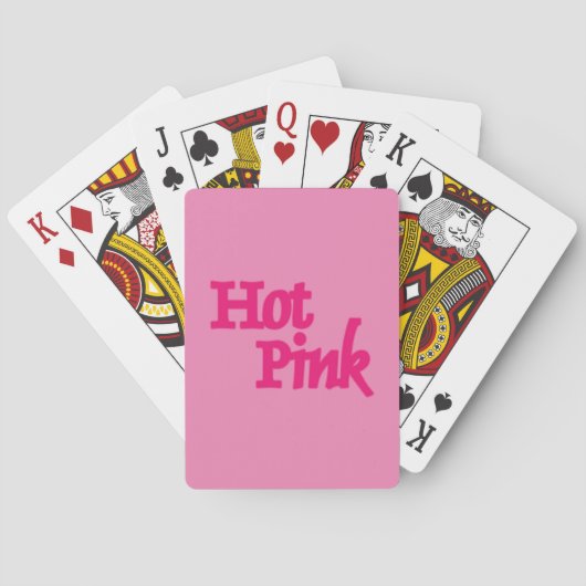 Hot Roze woord roze Poker speelkaarten (Achterkant)