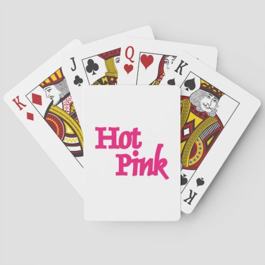 Hot Roze woord wit Poker speelkaarten (Achterkant)