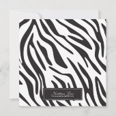 Hot-roze Zebra Afdrukken Aangepaste bachelorette Kaart (Achterkant)