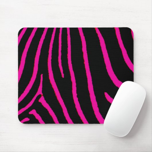 Hot-roze Zebra afdrukken Muismat (Met muis)