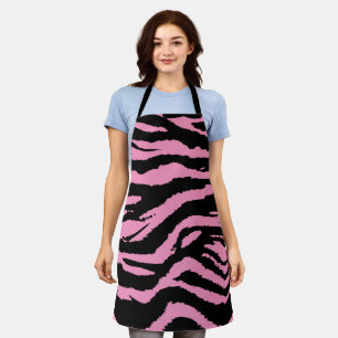 Hot-roze Zebra afdrukken Schort