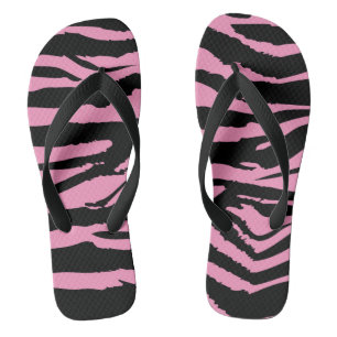 Hot-roze Zebra afdrukken Teenslippers