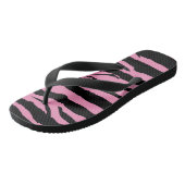 Hot-roze Zebra afdrukken Teenslippers (Schuin)