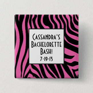 Hot-roze Zebra Bachelorette Button