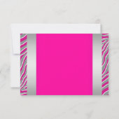 Hot-roze Zebra RSVP (Achterkant)