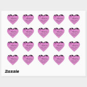Hot roze zebra strepen en boog dank u Sticker (Vel)