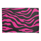 Hot-Roze Zebra Stripes Animal Print Kussensloop (Voorkant)