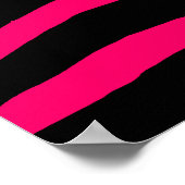 Hot-roze Zebra-stripes Poster (Hoek)