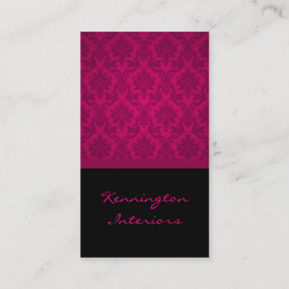 Hot-roze zwarte Damaslaag Visitekaartjes