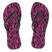 Hot-roze zwarte Teenslippers (Voetbed)