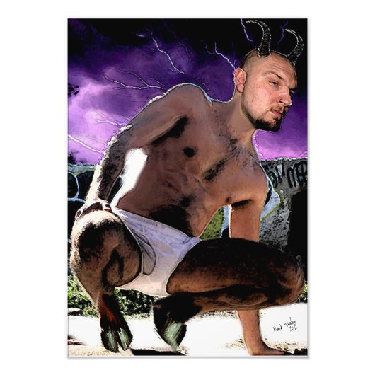 Hot Satyr in Briefs Photo Print (Devant)