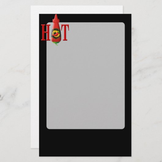 Hot Sauce Bottle Briefpapier (Voorkant / Achterkant)