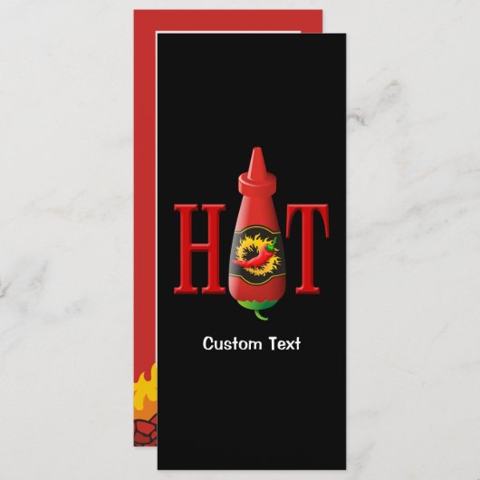 Hot Sauce Bottle Kaart (Voorkant / Achterkant)