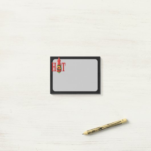 Hot Sauce Bottle Post-it® Notes (Op bureau)