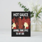 Hot Sauce Ketchup Fire Red Chili Pepper Briefkaart (Staand voorkant)