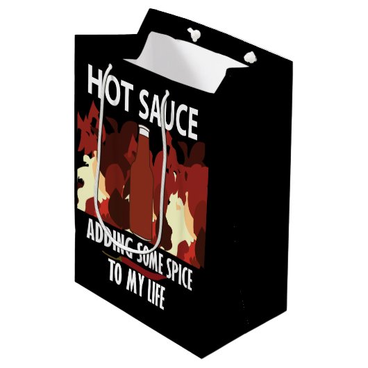 Hot Sauce Ketchup Fire Red Chili Pepper Medium Cadeauzakje (Voorkant Gekanteld)