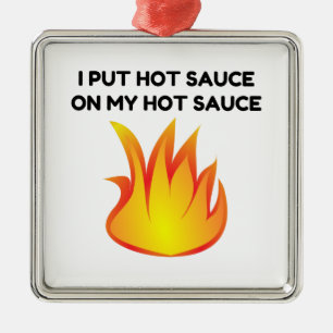 Hot Sauce Metalen Ornament