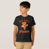 HOT SAUCE PLEASE - HOT PIZA SAUCE LOVER T-SHIRT (Voorkant volledig)