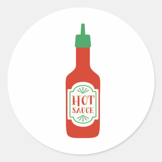 Hot Sauce Ronde Sticker (Voorkant)