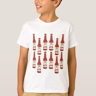 Hot Sauce Spicy Fun Picante Patroon AANPASSEN IT T-shirt