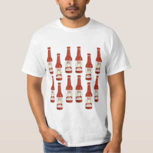 Hot Sauce Spicy Fun Picante Patroon AANPASSEN IT T-shirt