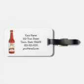 Hot Sauce Spicy Fun Picante Pattern CUSTOM Bagagelabel (Achterkant horizontaal)
