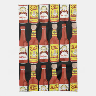 HOT SAUCT Spicy Cat Picante Black Theedoek
