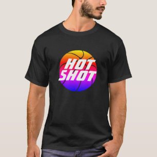 Hot-shot Basketball Quote met Blue Text T-Shirt