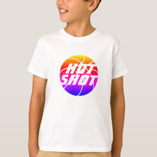 Hot-shot Basketball Quote met White Text T-Shir T-shirt