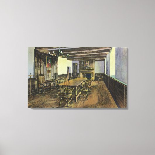 Hot-Shot Battery Cannon over Niagara Mouth Canvas Afdruk (Voorkant)