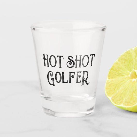 Hot Shot Golfer | Grappig geschenkglas Shot Glas (Voorkant)