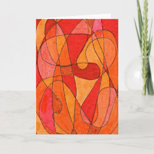 "Hot Spot" Abstract Art Wenskaart Kaart