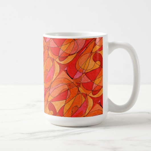 "Hot Spot Tiled" Abstrait Design Mug (Droite)