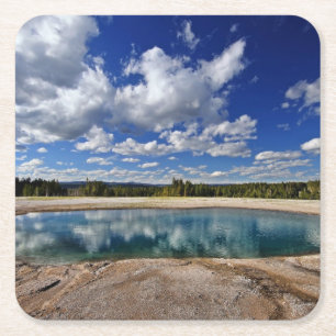Hot Spring Vierkante Kartonnen Onderzetter