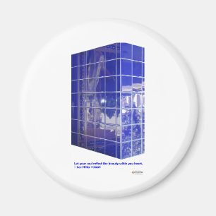 Hot-Springs, AR BlueTile Reflection-cadeautjes Magneet