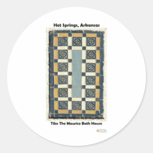 Hot Springs, AR De Maurice Tegels Cadeaus Kleding Ronde Sticker