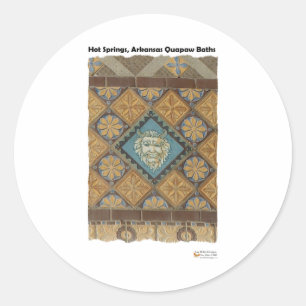 Hot Springs, AR Quapaw Dome Tegels Gifts Apparel Ronde Sticker