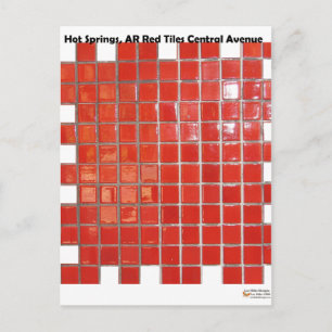 Hot-Springs, AR Red Tegels Central Ave Gifts Briefkaart