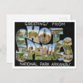 Hot Springs, Arkansas  Big Letters Briefkaart (Voorkant / Achterkant)
