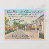 Hot Springs Arkansas Greetings Briefkaart (Voorkant)