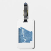 Hot Springs Arkansas Wood Grain Bagagelabel (Achterkant verticaal)